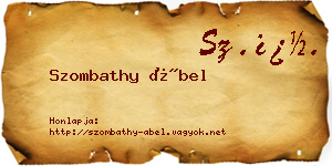 Szombathy Ábel névjegykártya